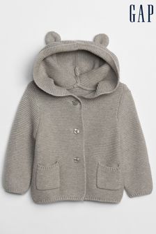 Gap Gray Knitted Brannan Bear Cardigan - Baby (K41297) | £22