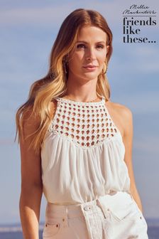 Friends Like These White Crochet Swing Cami (K41670) | £30