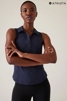 Athleta Blue Sleeveless Upf Polo Polo Shirt (K41932) | £45