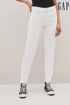 Gap White Mid Rise Girlfriend Jeans (K42323) | £65