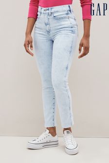 Gap Blue High Rise SplitHem Vintage Slim Jeans (K42326) | £55