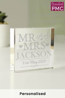 Personalised Mr & Mrs Crystal Token by PMC