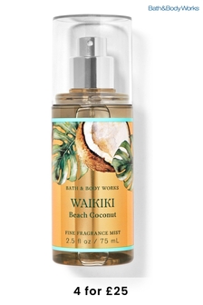 Bath & Body Works Waikiki Beach Coconut Travel Size Fine Fragrance Mist 2.5 fl oz / 75 mL (K56826) | £9.50