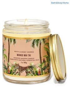 Lipsy: The LA Edit MANGO MAI TAI Mango Mai Tai Mason Single Wick Candle 7 oz / 198 g (K56893) | £18