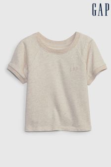 Gap Cream Logo Cuffed Short Sleeve Sweatshirts (K60771) | £15