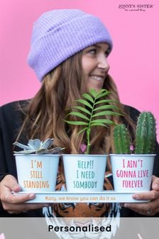 Personalised Humorous Plant Tray And Pots by Jonny's Sister