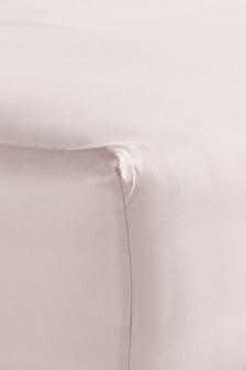 Bedfolk Pink Luxe Cotton Fitted Sheet