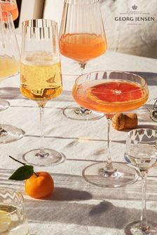 Georg Jensen Bernadotte Set of 6 Champagne Flute Glasses 27CL