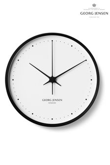 Georg Jensen Henning Koppel Clock Black and White 30 cm
