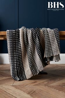 BHS Natural Angelina knitted Throw
