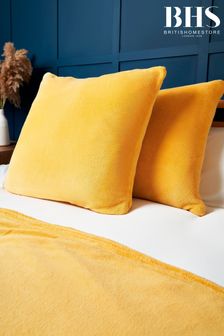 BHS Ochre Yellow Microfleece 59x59cm Cushion