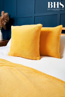 BHS Ochre Yellow Microfleece 45x45cm Cushion