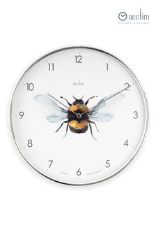 Acctim Clocks Chrome Bee 30cm Wall Clock