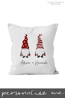 Personalised Gnome Couple Cushion by The Gift Collective (L16343) | £22
