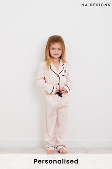 Personalised HA Mini Childrens Long Sleeve Pyjama Set By HA Design (L17918) | £40