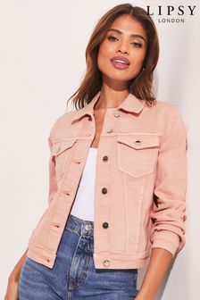 Lipsy Pink Classic Fitted Denim Jacket (L19266) | £42