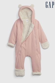 Gap Pink Sherpa Bear Rompersuit - Baby (L20571) | £37