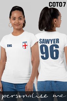 Personalised England Women's Euros European Football Championship Supporter Women's T-Shirt by Coto7 (L22182) | £18