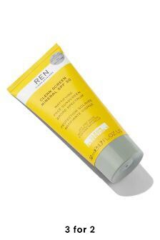 REN Clean Screen Mineral SPF 30 Mattifying Face Sunscreen Broad Spectrum Row (L23431) | £33