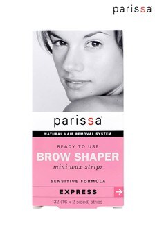 Parissa Mini Wax Strips Eyebrow Design Sensitive Formula 32 (16 x 2 Sided) Strips