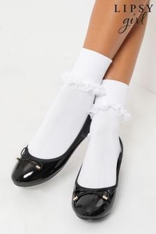 Lipsy Black Metal Bow Ballerina Shoe (L27466) | £12 - £18
