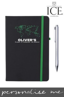 Personalised Conquer The World Notebook by Ice London
