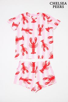 Chelsea Peers Kids' Lobster Print Short Pyjama Set