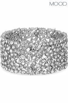 Mood Silver Silver Crystal Multi Stone Stretch Bracelet (L37261) | £18