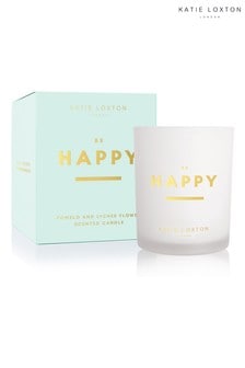 Katie Loxton Sentiment Scented Candle | Be Happy| Pomelo and Lychee Flower | 160g