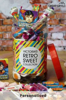 Personalised Retro Sweet Jar by Great Gifts (L96592) | £20