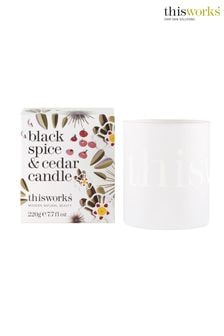 This Works Black Spice & Cedar Scented Candle