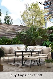 Natural Helsinki Garden Corner Dining Set (M01029) | £1,550