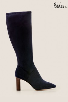 Boden Blue Pointed Stretch Boots