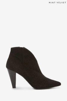 Mint Velvet Black Finny Suede Ankle Boots (M01959) | £139