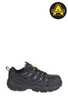 Ambers Safety Black Waterproof Non-Metal Ladies Safety Trainers (M02670) | £79
