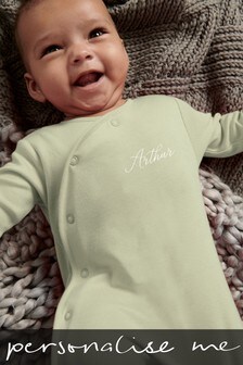 Personalised Baby Embroidered Sleepsuit