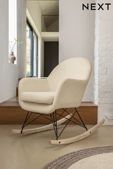 Soft Cosy Bouclé Ivory Natural Anderson Rocking Chair (M03833) | £250