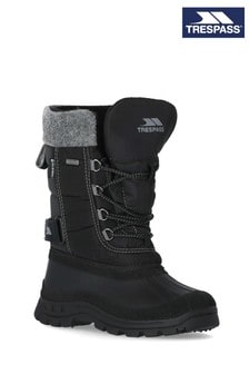 Trespass Black Strachan - Youths Snow Boots
