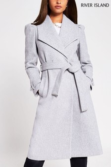 river island wrap coat