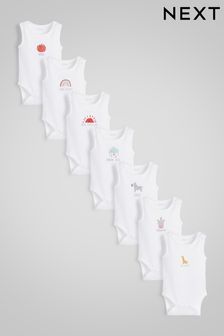 7 Pack Character Vests (0mths-3yrs)