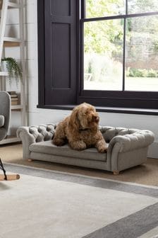 Wool Blend Grey Gosford Large Pet Bed (M07239) | £225
