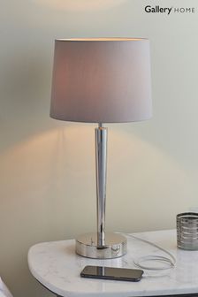 Gallery Home Silver Cyon Table Lamp