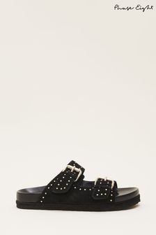 Phase Eight Black Double Buckle Sandals