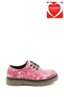 Heavenly Feet Ladies Liberty Casual Red Lace Shoes
