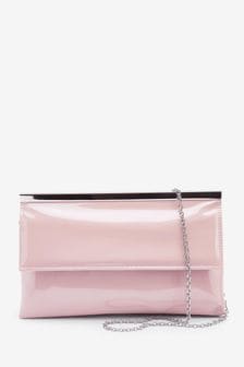 Nude Pink Clutch Bag With Detachable Cross Body Chain (M08812) | £16