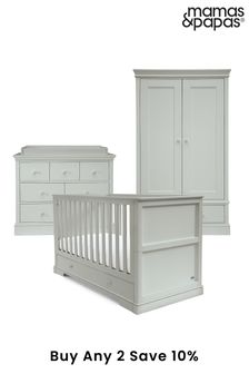 3 Piece Mamas & Papas Oxford Cot Bed Range with Dresser and Wardrobe