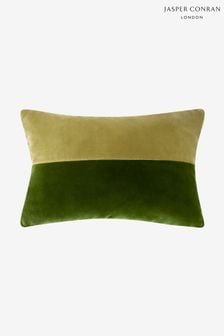 Jasper Conran London Green Velvet Feather Filled Cushion