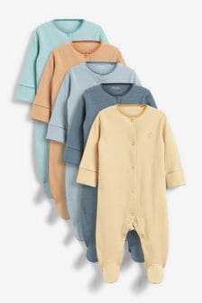 Baby 5 Pack Sleepsuits (0-2yrs)