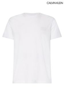 Calvin Klein Mens White Highshine Box Logo T-Shirt (M10515) | £45