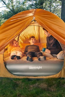 Silentnight Grey Camping Collection Flocked Airbed With Built-In Electric Pump